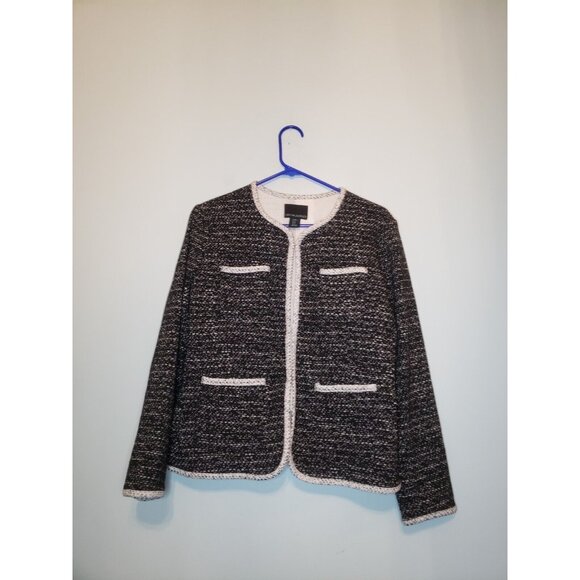 Cynthia Rowley Jackets & Blazers - Cynthia Rowley Womens M Blazer Jacket Long Sleeve Hook Eye Clasp Black Heather